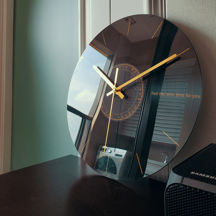 Luxury Silent Wall Clock Living Room Glass Clocks Wall