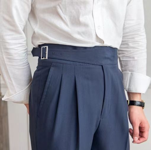 Men's Belt Skinny Casual Suit Pants