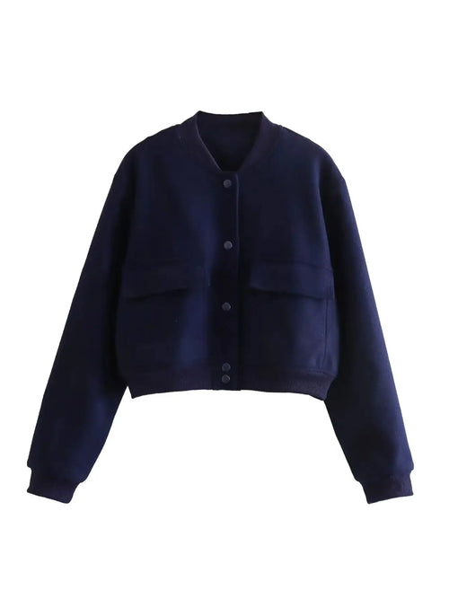 XNWMNZ 2023 New Women's Casual Pocket Jackets Coat Spring Long Sleeve