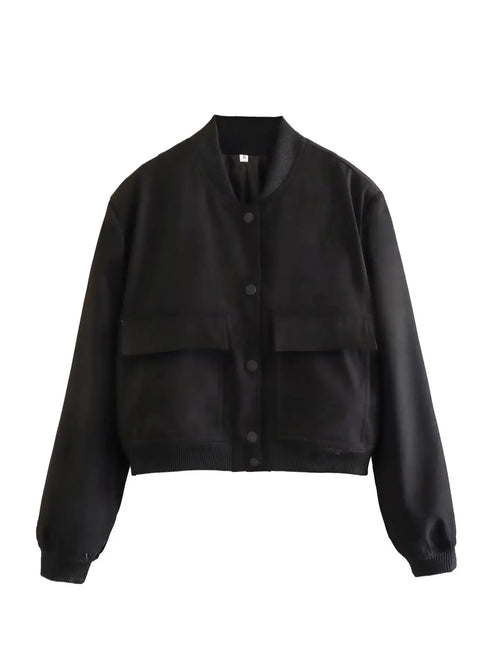 XNWMNZ 2023 New Women's Casual Pocket Jackets Coat Spring Long Sleeve